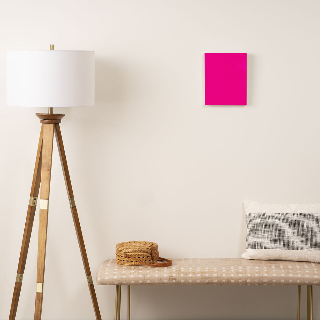 Solid neon pink  Canvas Print Gallery Image 2