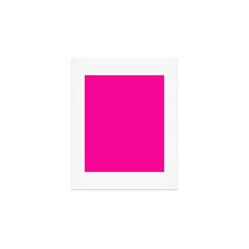 Solid neon pink  Art Print Gallery Image 1