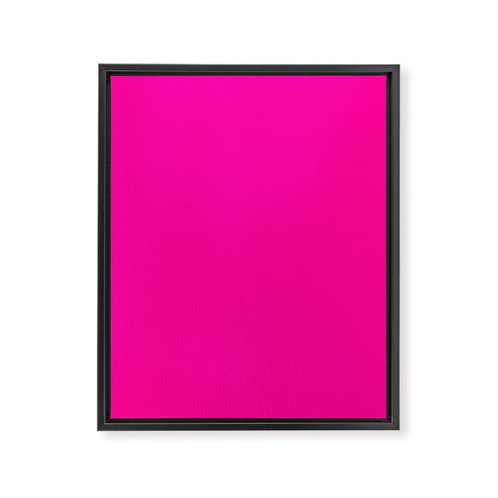 Solid neon pink  Framed Canvas Print Gallery Image 1