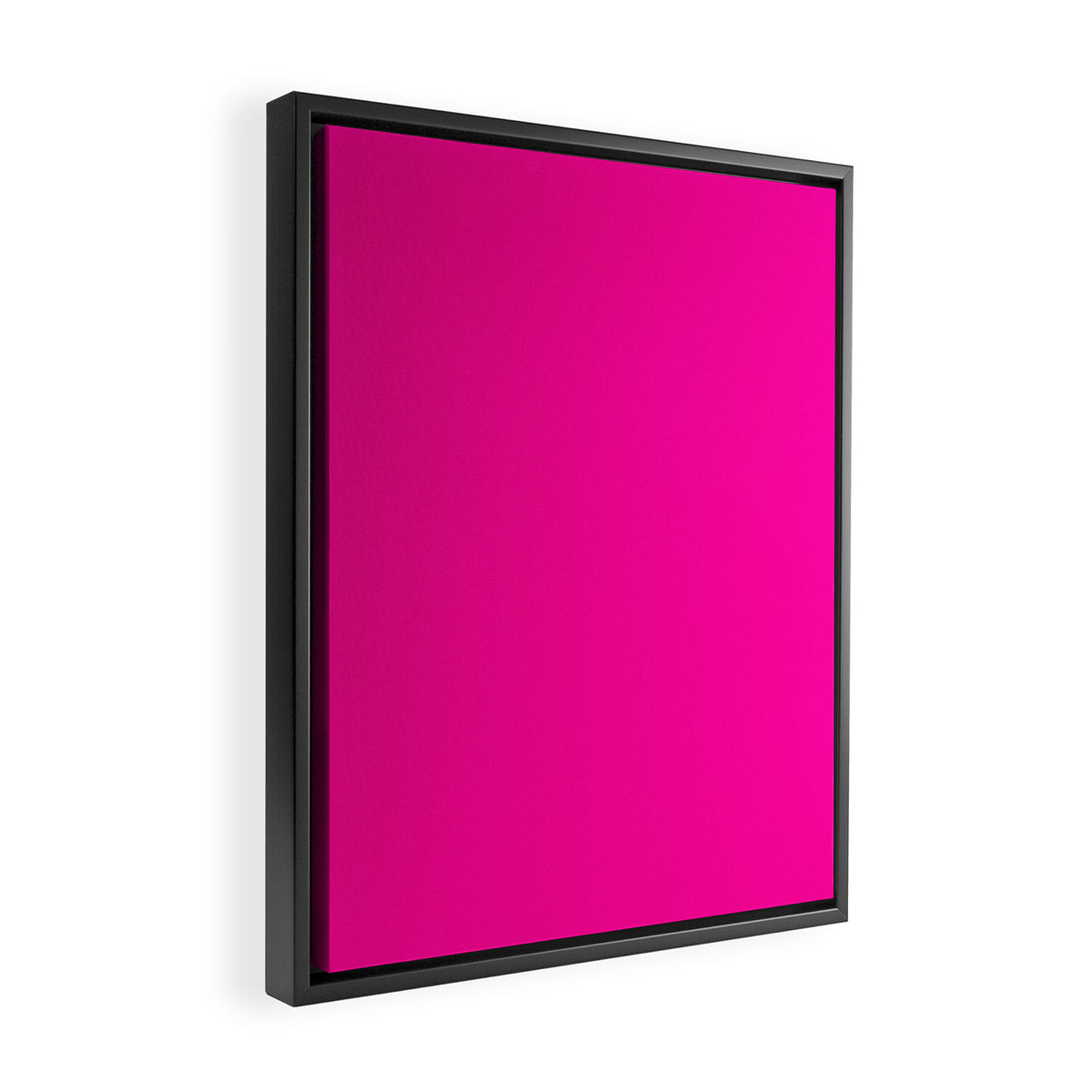 Solid neon pink  Framed Canvas Print Gallery Image 2