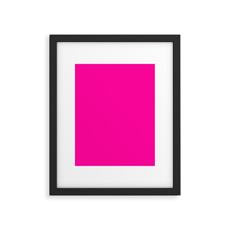 Solid neon pink  Framed Art Print Gallery Image 5
