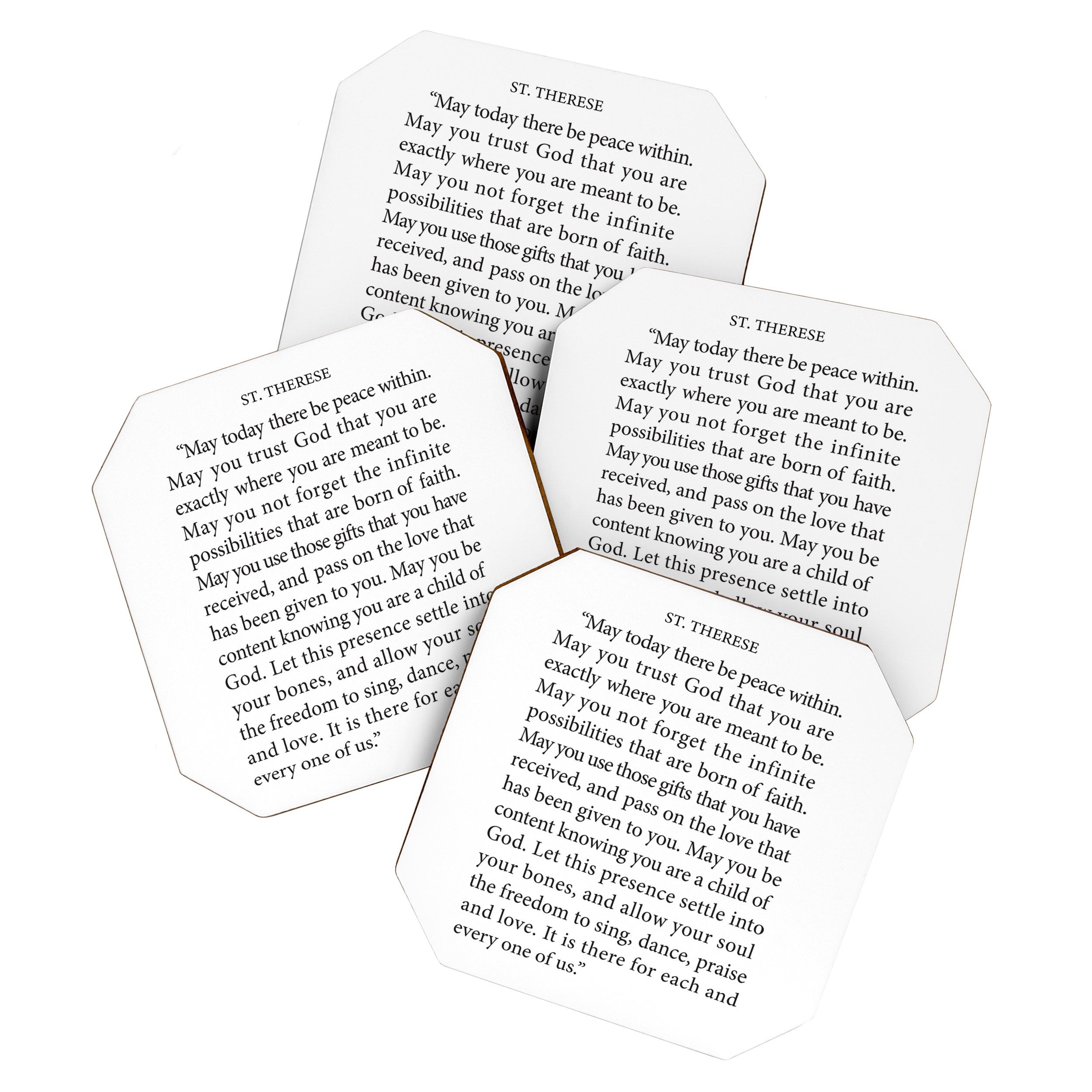St. Therese Quote, May Today There be Peace, Coaster Gallery Image 1