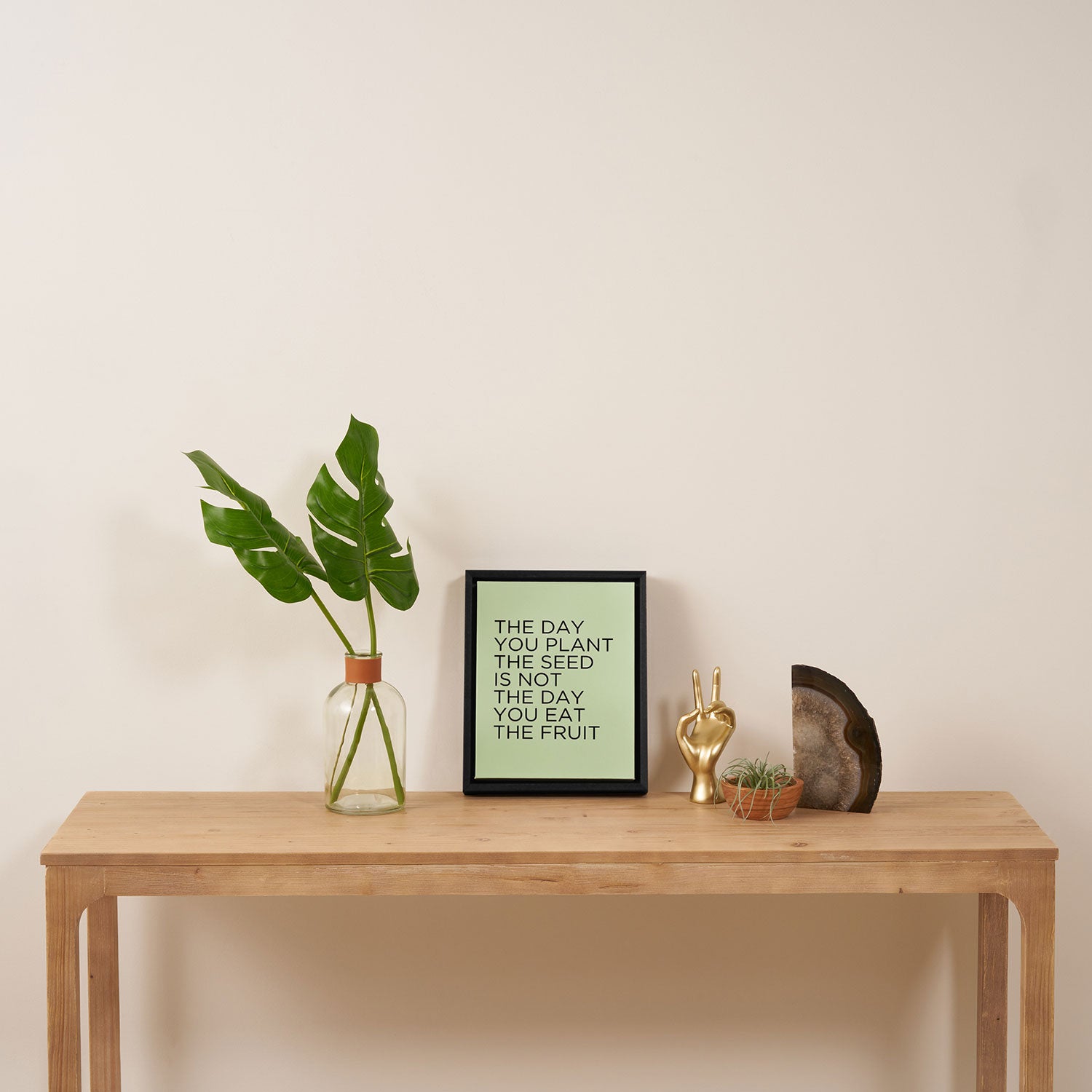 The day you plant the seed is not the day you eat the fruit Framed Canvas Print Gallery Image 4