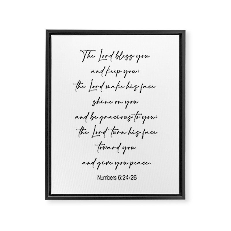The Lord Bless You  - Numbers 6:24-26 Framed Canvas Print Gallery Image 6