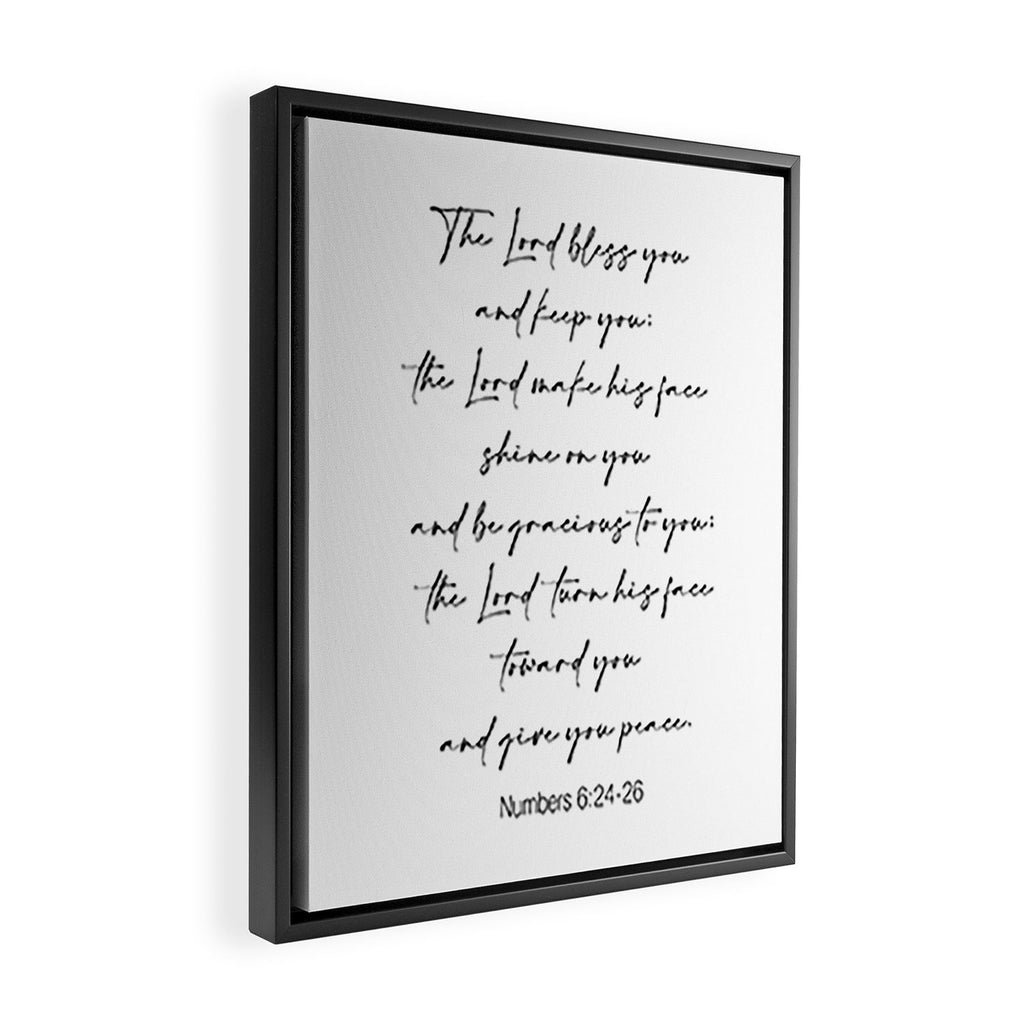 The Lord Bless You  - Numbers 6:24-26 Framed Canvas Print Gallery Image 2