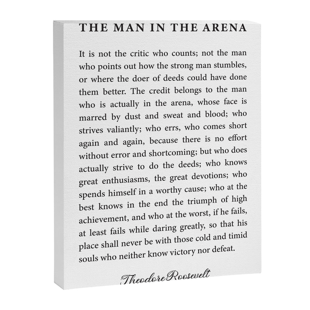 The Man In The Arena Canvas Print Gallery Image 3