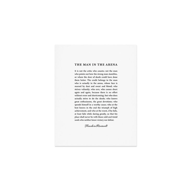The Man In The Arena Art Print Gallery Image 1