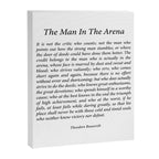 The Man In The Arena by Theodore Roosevelt Canvas Print Gallery Image 8