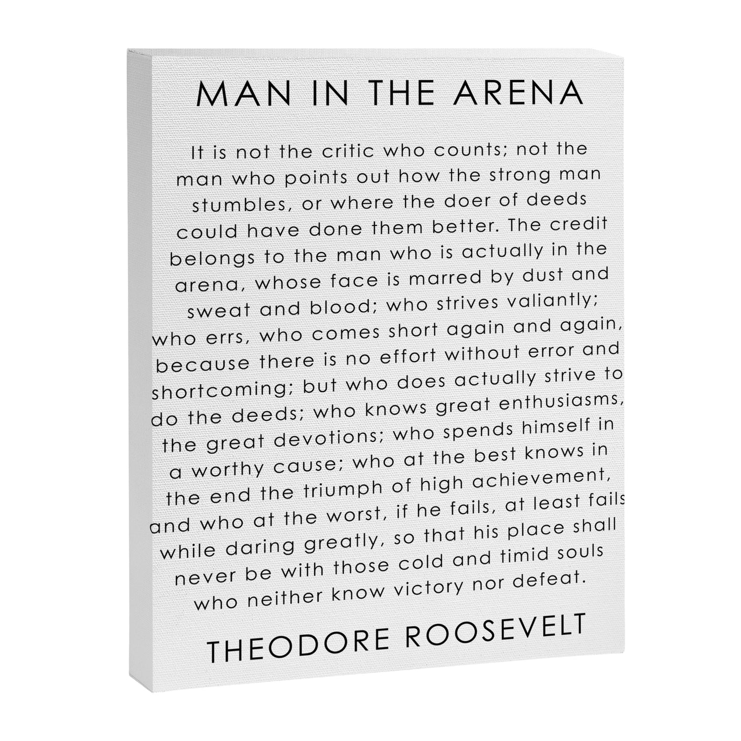 The man in the arena Canvas Print Gallery Image 3