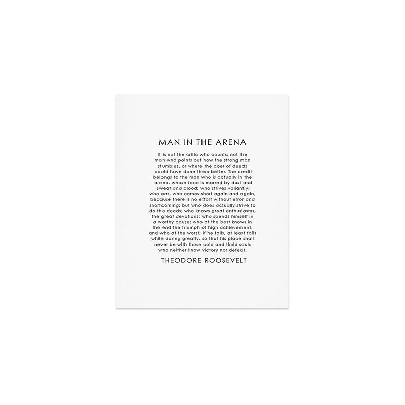 The man in the arena Art Print Gallery Image 1