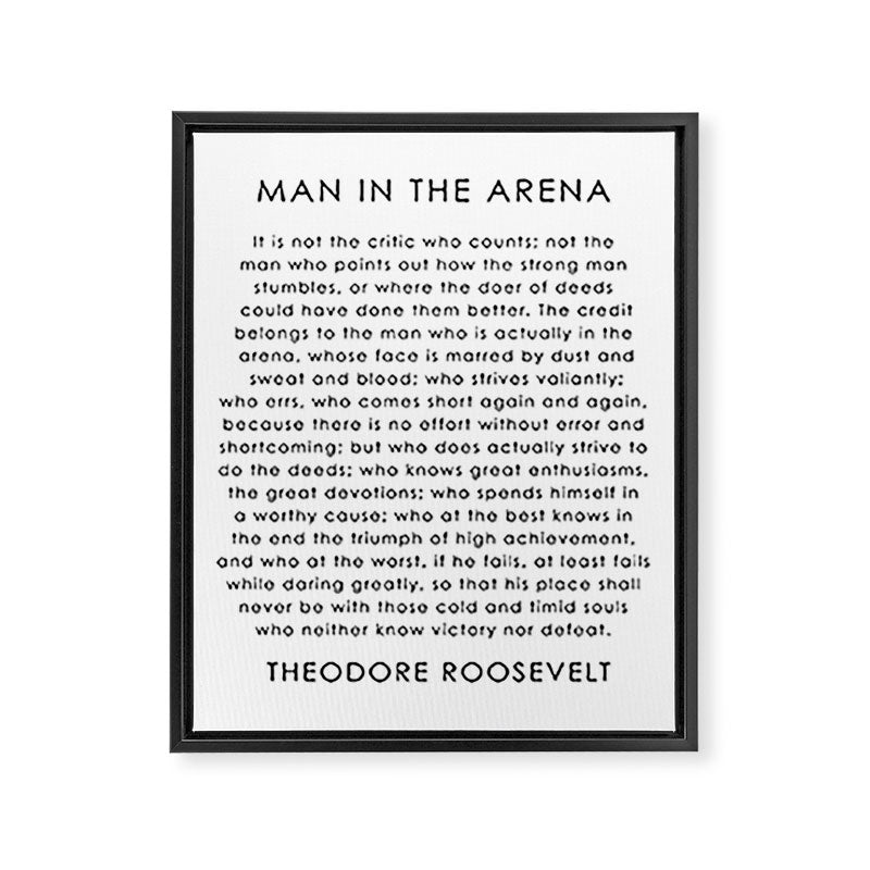 The man in the arena Framed Canvas Print Gallery Image 8