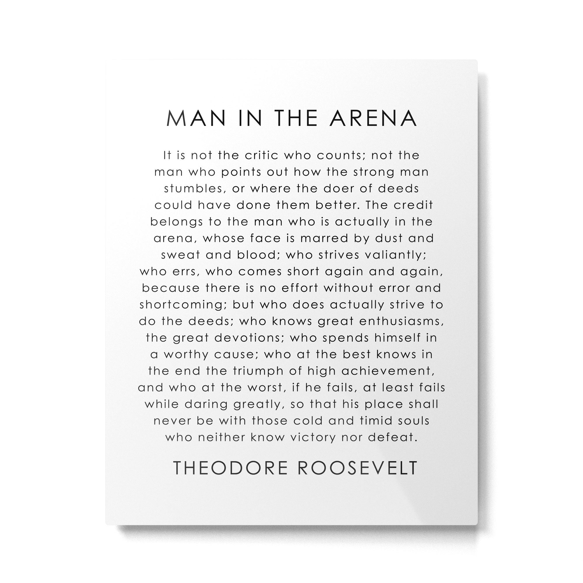 The man in the arena Metal Print Gallery Image 6