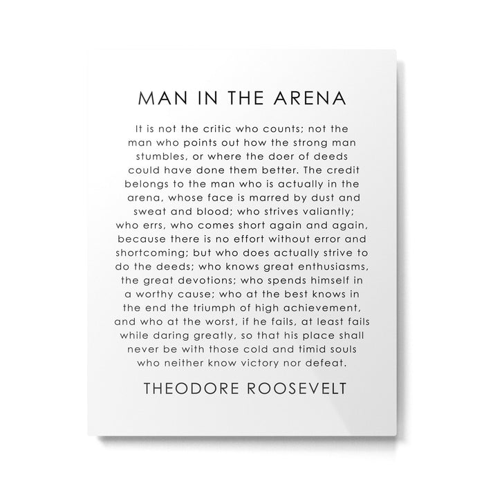 The man in the arena Metal Print Gallery Image 1