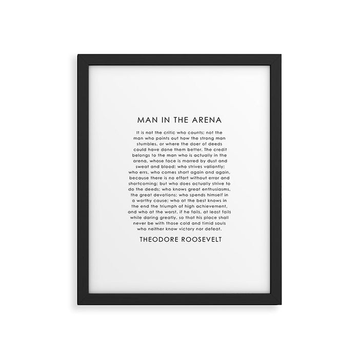 The man in the arena Framed Art Print Gallery Image 1