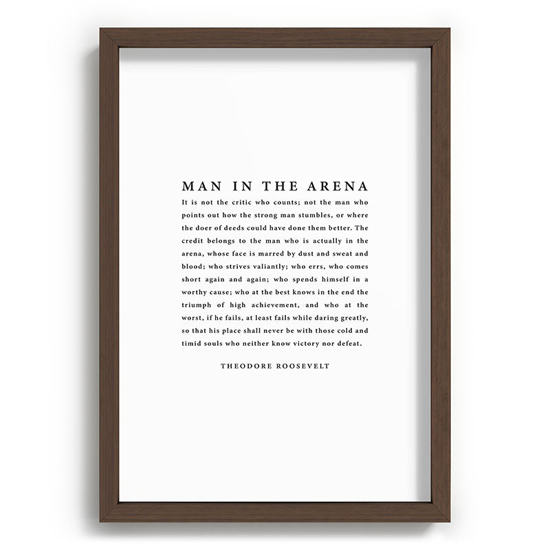 The Man In The Arena, Theodore Roosevelt Framed Art Print Gallery Image 38