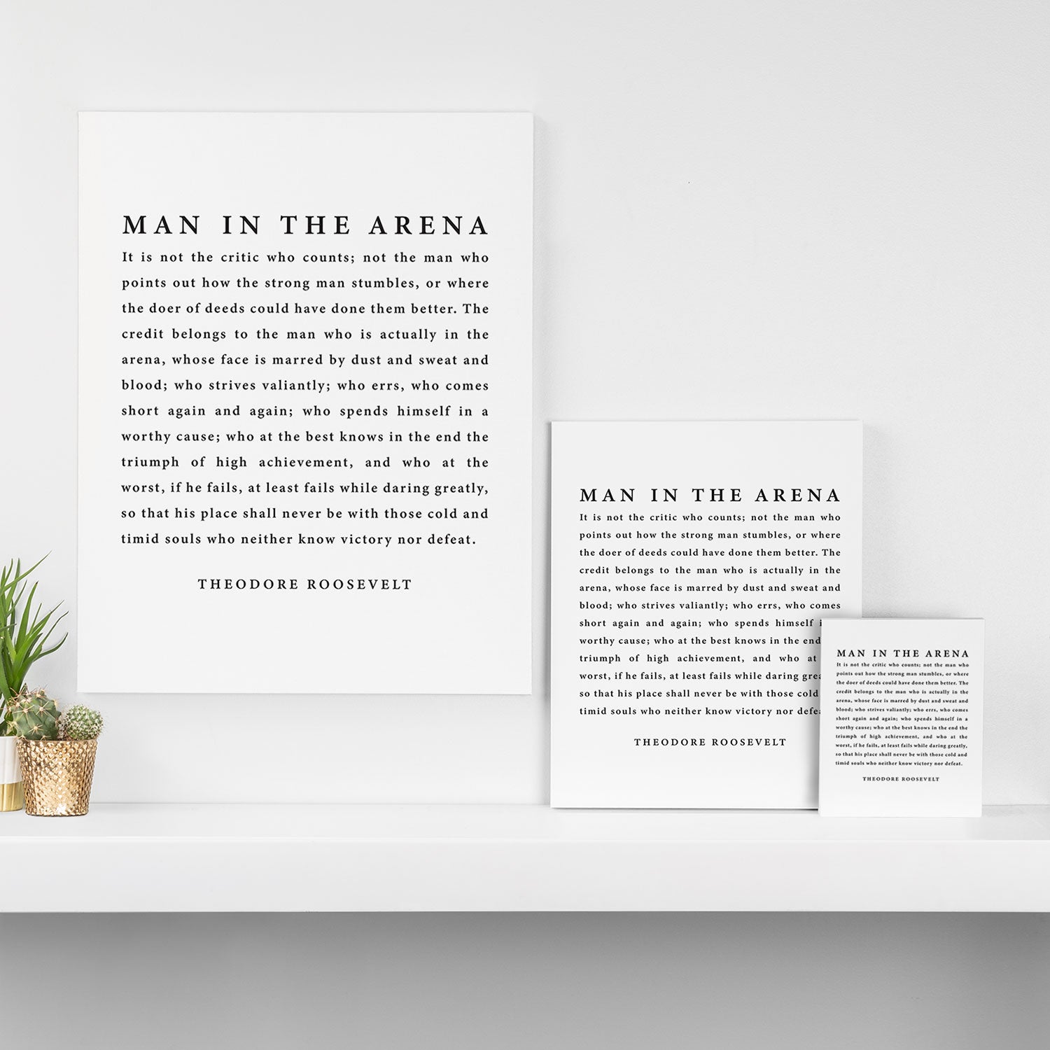 The Man In The Arena, Theodore Roosevelt Canvas Print Gallery Image 3