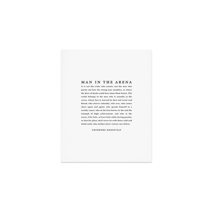The Man In The Arena, Theodore Roosevelt Art Print Gallery Image 1