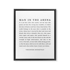 The Man In The Arena, Theodore Roosevelt Framed Canvas Print Gallery Image 8