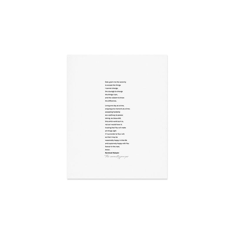 The Serenity Prayer Art Print Gallery Image 1