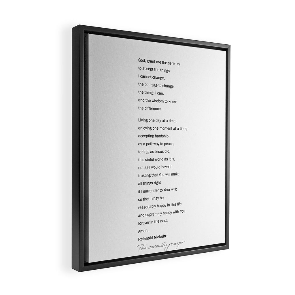The Serenity Prayer Framed Canvas Print Gallery Image 2