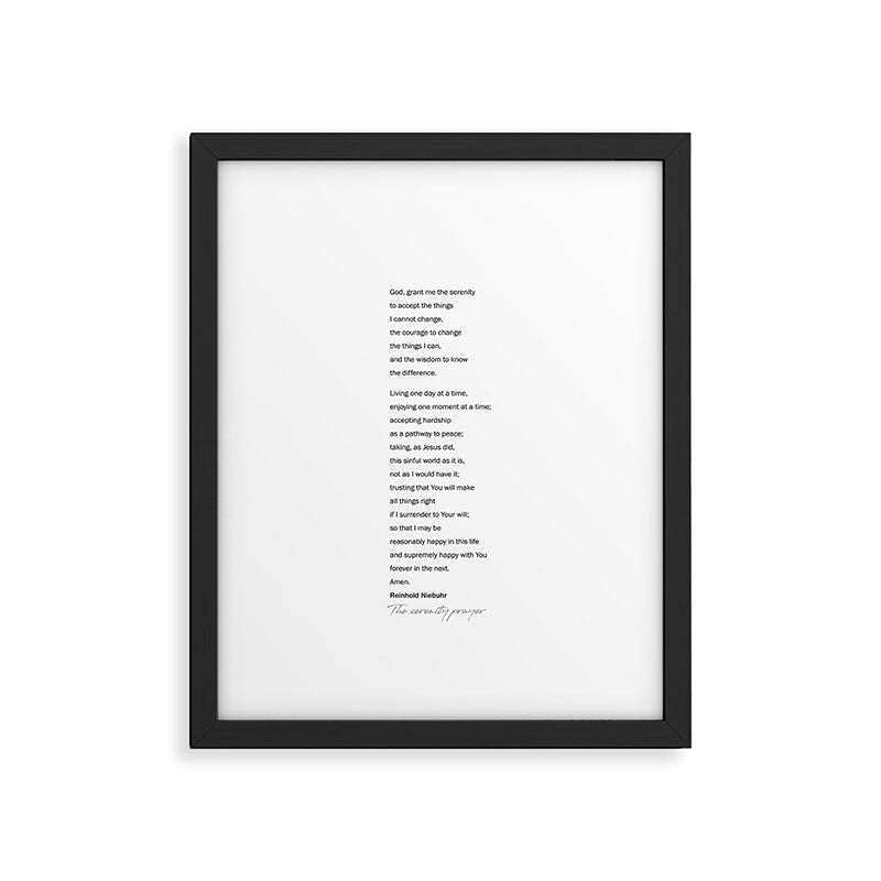 The Serenity Prayer Framed Art Print Gallery Image 4