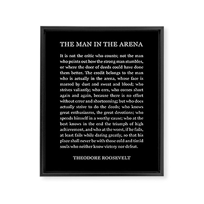 The-Man-In-The-Arena Framed Canvas Print Gallery Image 1