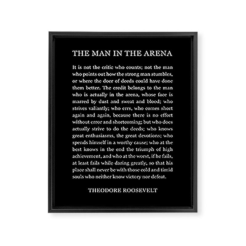 The-Man-In-The-Arena Framed Canvas Print Gallery Image 8