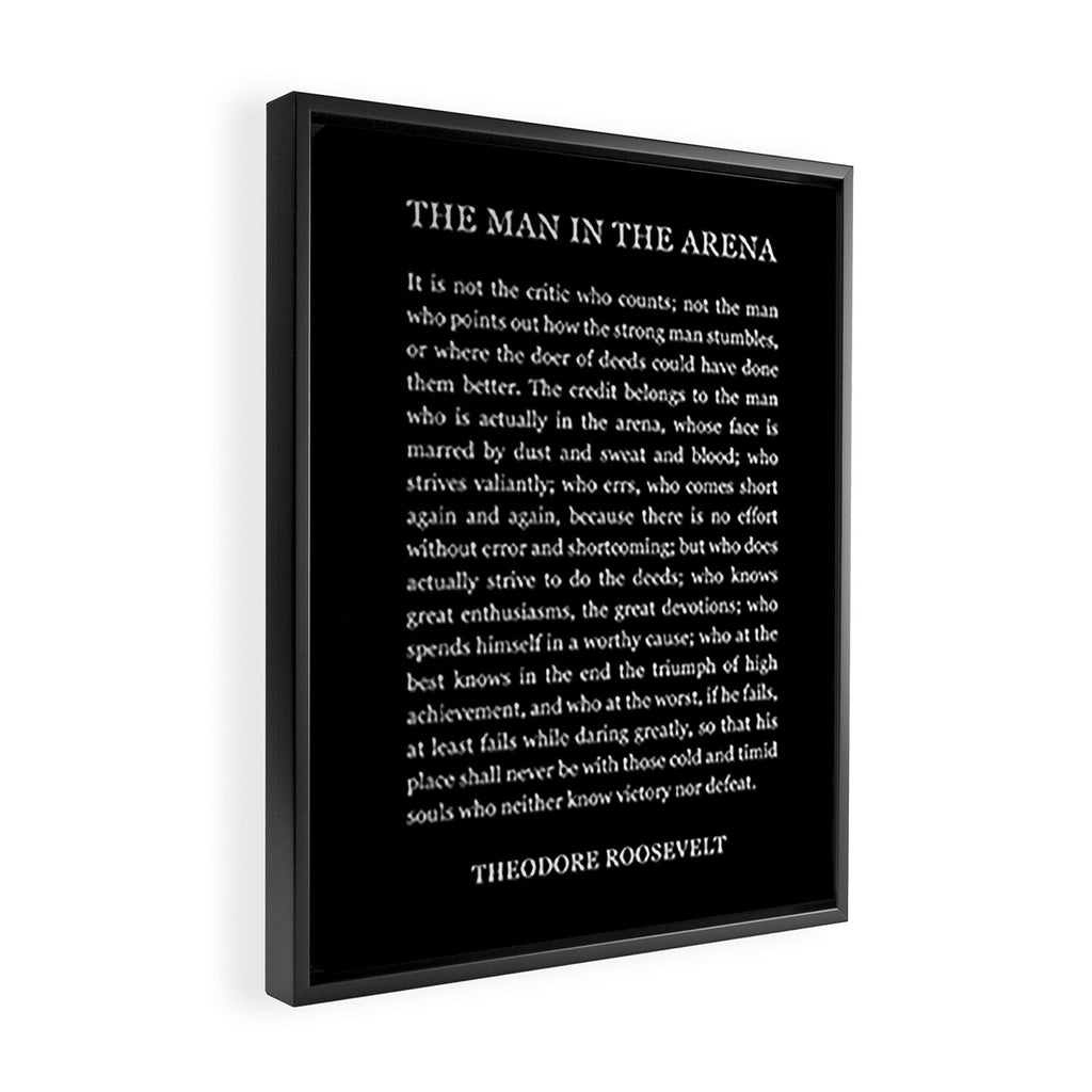 The-Man-In-The-Arena Framed Canvas Print Gallery Image 2