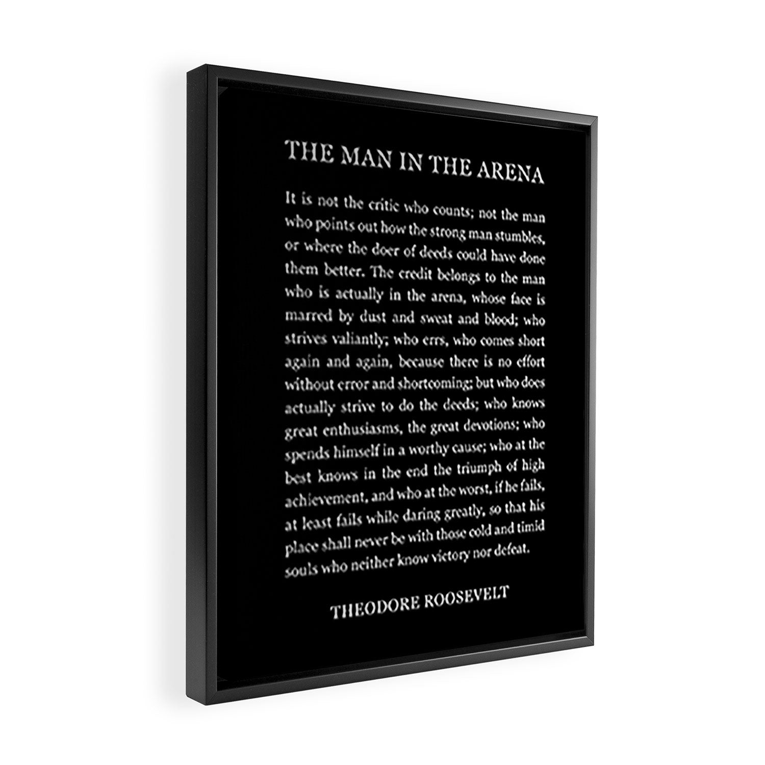 The-Man-In-The-Arena Framed Canvas Print Gallery Image 2