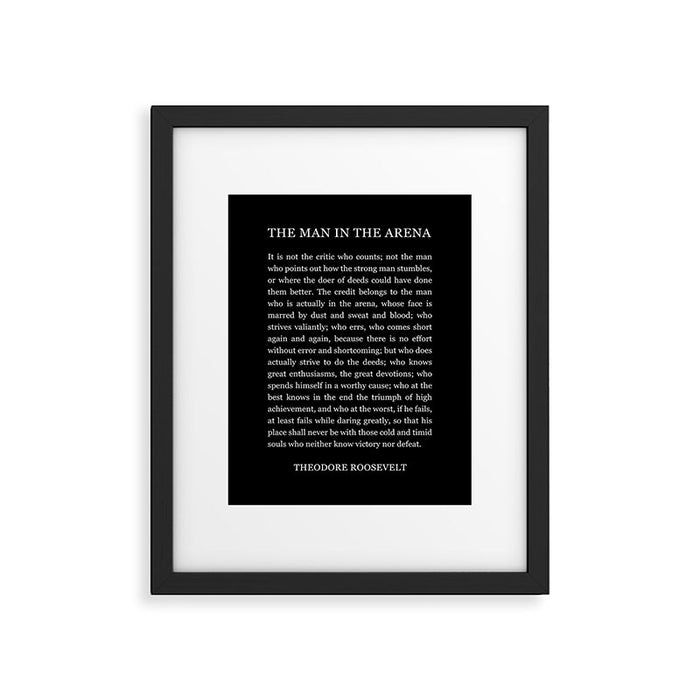 The-Man-In-The-Arena Framed Art Print Gallery Image 1