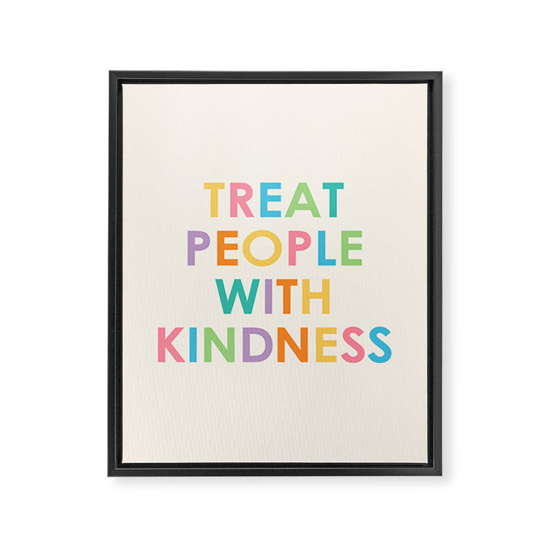 Treat People With Kindness Framed Canvas Print Gallery Image 8