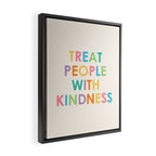 Treat People With Kindness Framed Canvas Print Gallery Image 2