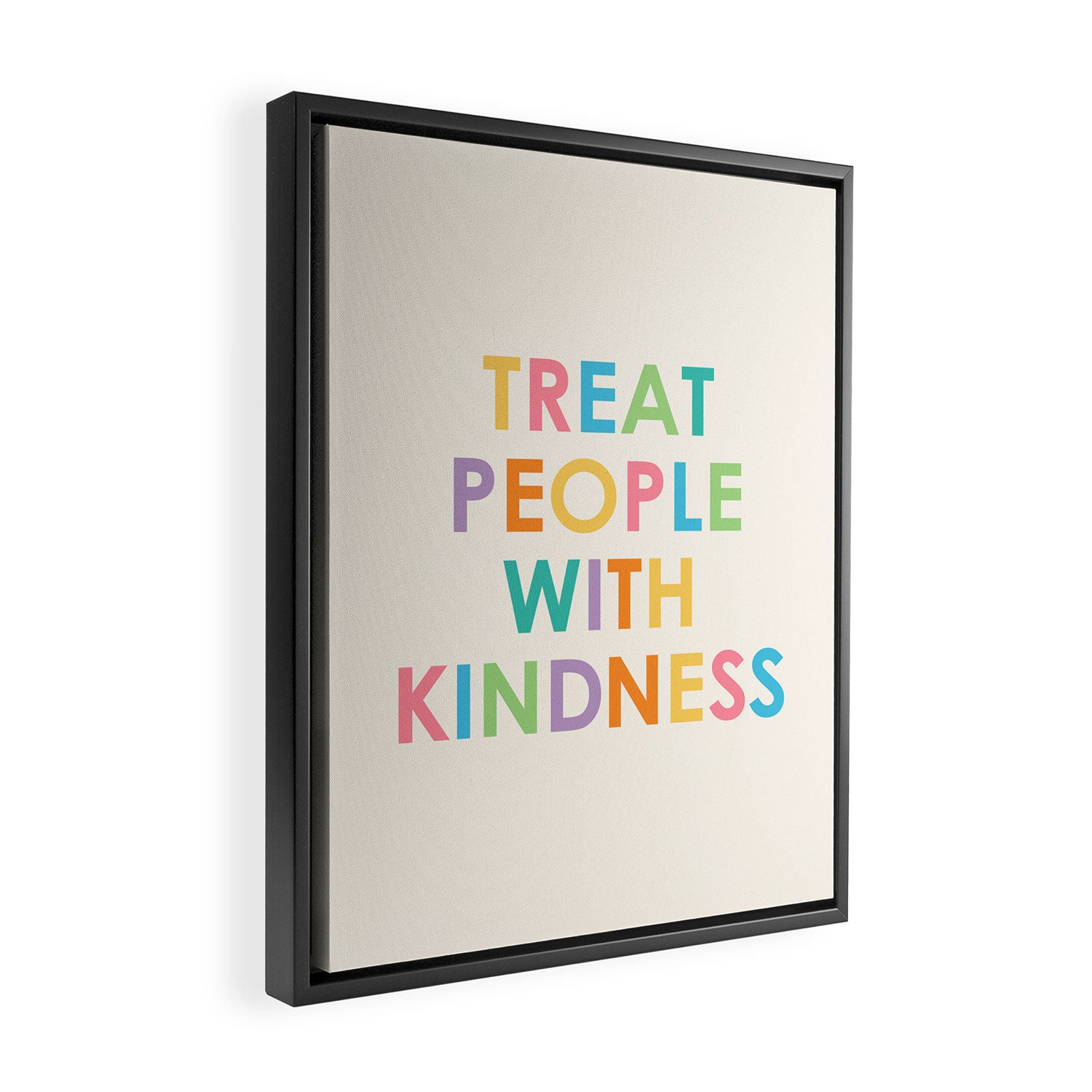 Treat People With Kindness Framed Canvas Print Gallery Image 2