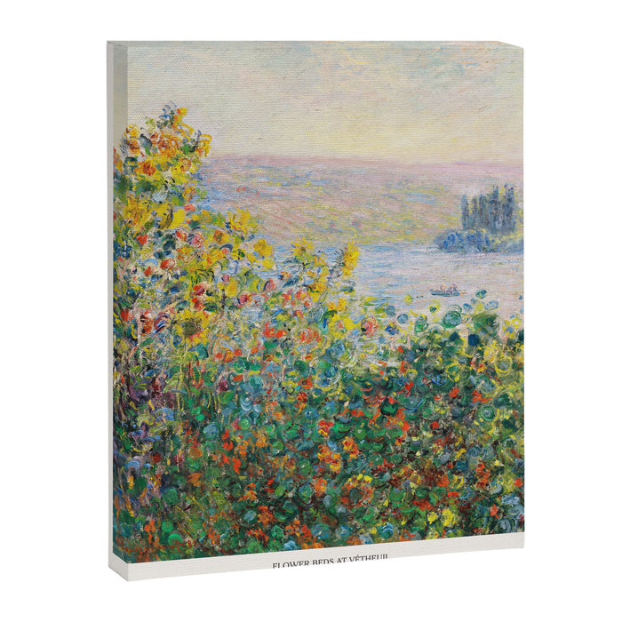 Claude Monet Flower Beds at Vétheuil Vetheuil Art Exhibition Canvas Print Gallery Image 1