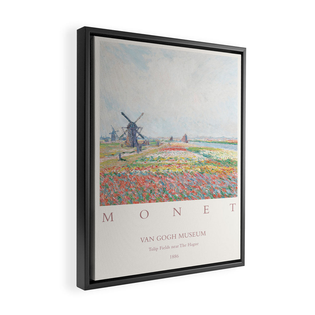 Claude Monet Tulip Fields Hague 1886 Art Exhibition Framed Canvas Print Gallery Image 2