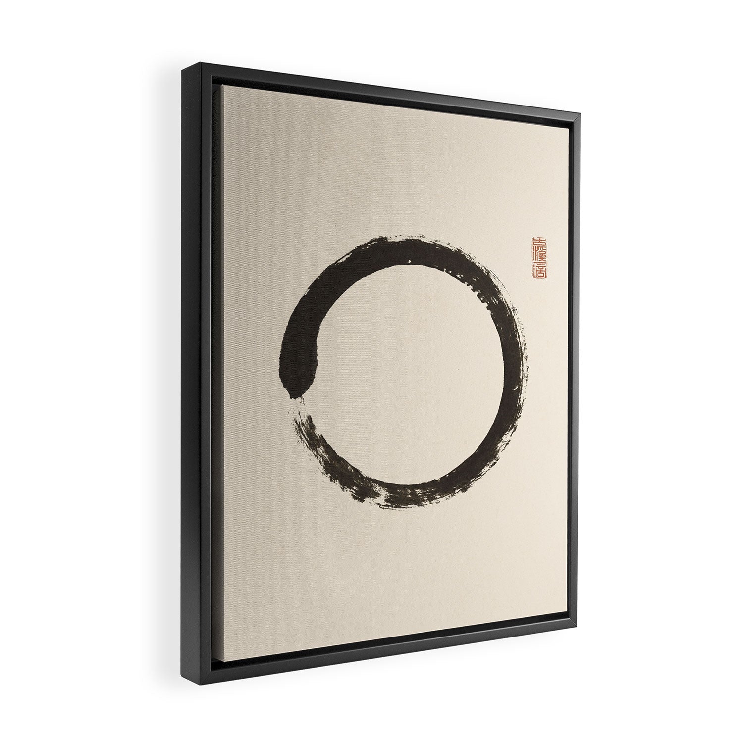 Enso Circle Zen Symbol Mindful Abstract Design Spiritual Karma Meditation Yoga Studio Buddism Art Framed Canvas Print Gallery Image 2