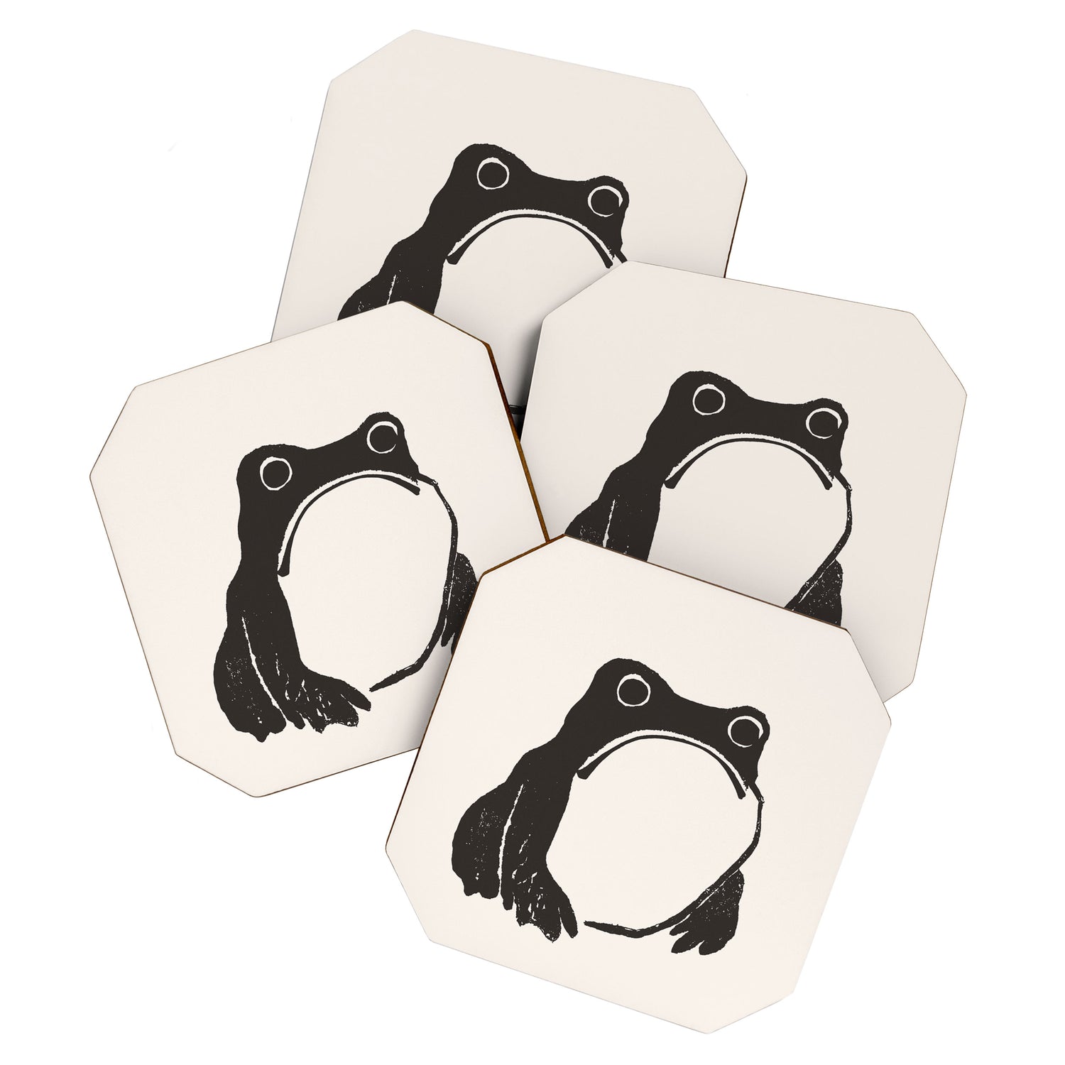 Matsumoto Hoji Japanese Grumpy Frog Art Print Coaster Gallery Image 1
