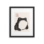 Matsumoto Hoji Japanese Grumpy Frog Art Print Framed Art Print Gallery Image 5