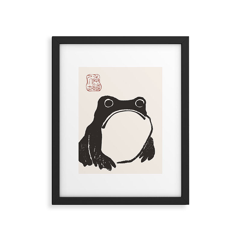 Matsumoto Hoji Japanese Grumpy Frog Art Print Framed Art Print Gallery Image 5