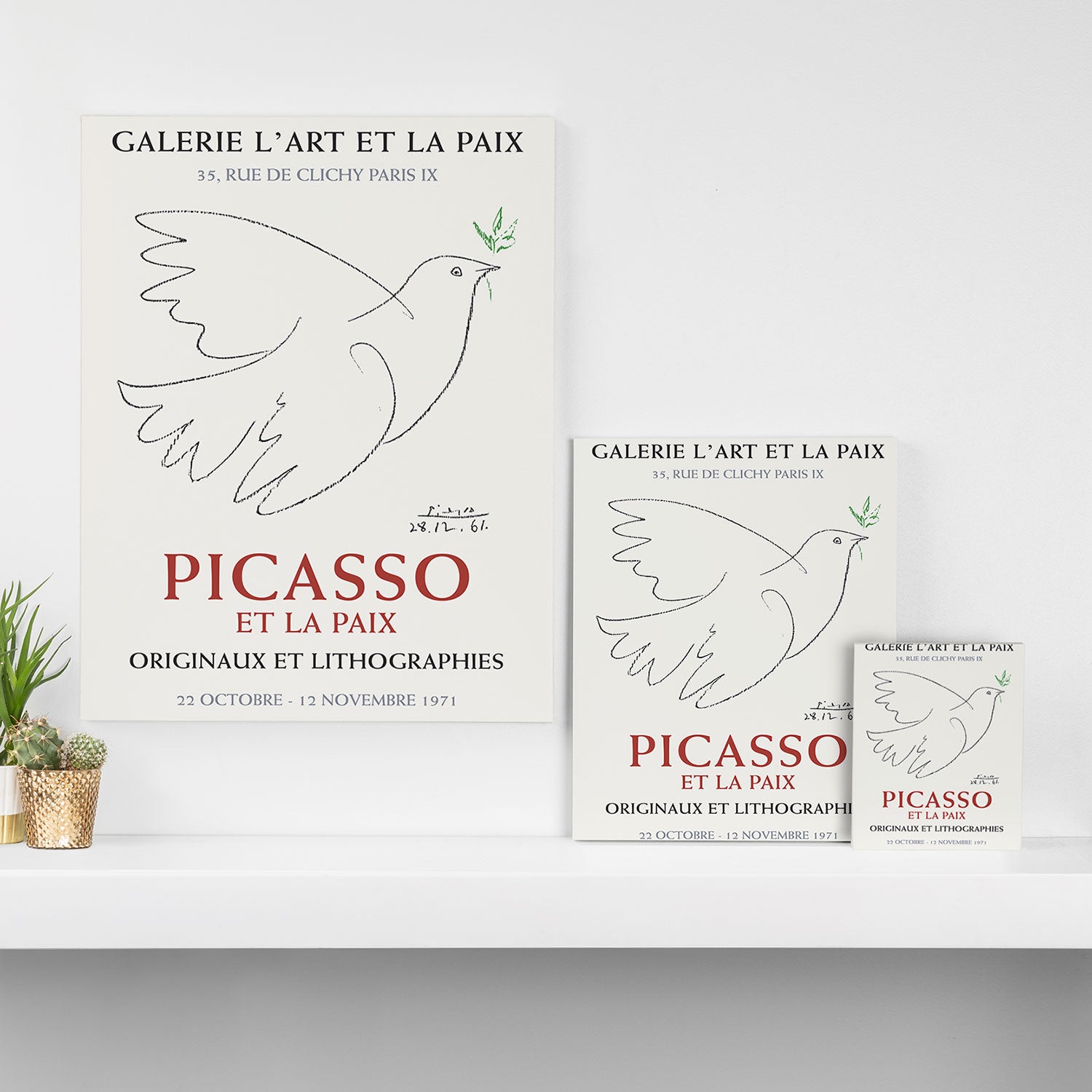 Pablo Picasso Dove Peace Symbol Art Exhibition Canvas Print Gallery Image 3