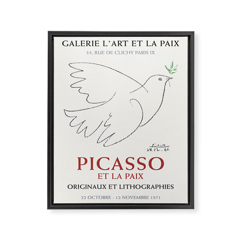 Pablo Picasso Dove Peace Symbol Art Exhibition Framed Canvas Print Gallery Image 3