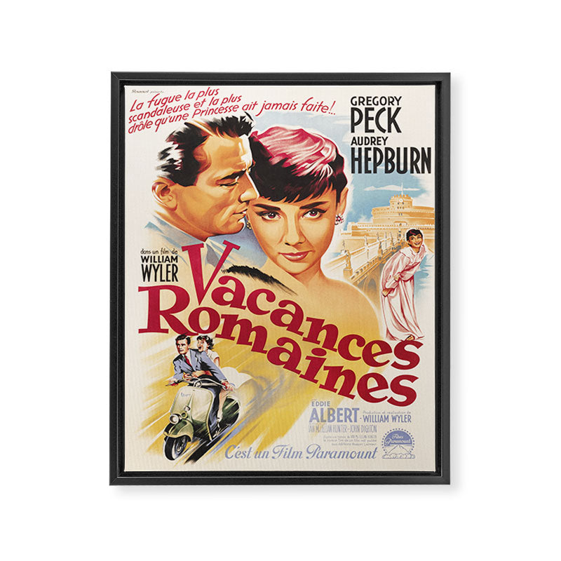 Roman Holiday Vintage Movie Framed Canvas Print Gallery Image 6