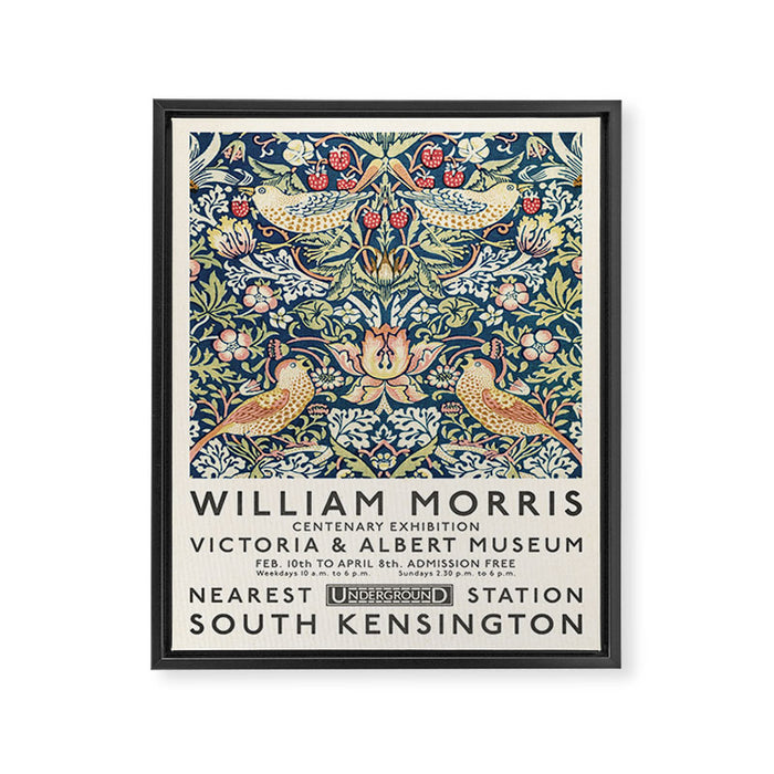 Strawberry Thief William Morris Art Exhibition Framed Canvas Print Gallery Image 1