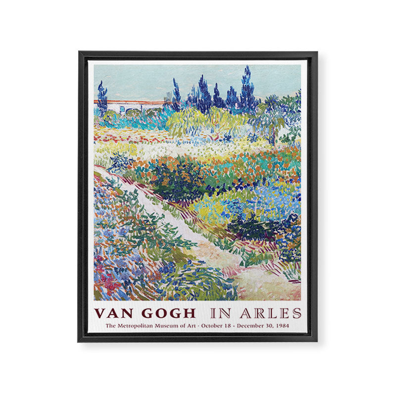 Vincent van Gogh  Garden at Arles 1888 Impressionism Flowers Landscape Art Exhibition Print Framed Canvas Print Gallery Image 6