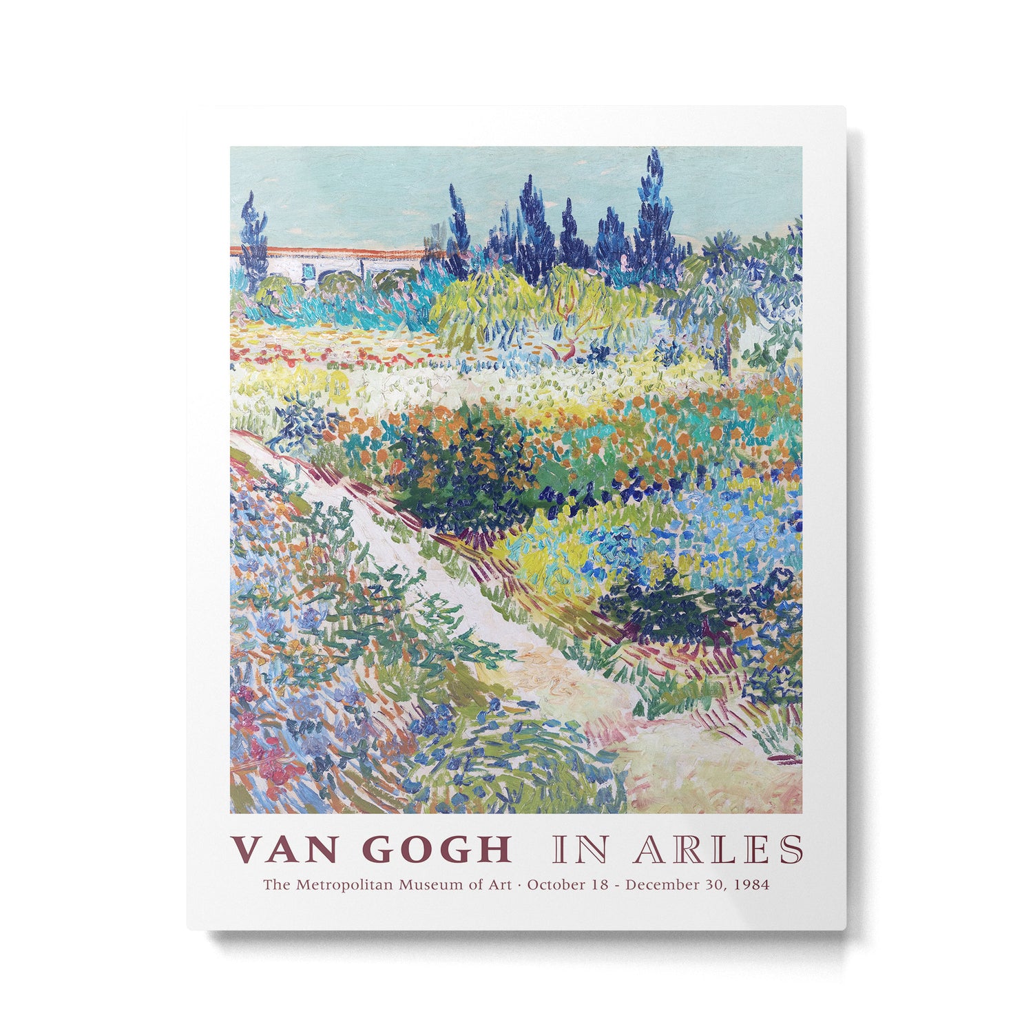 Vincent van Gogh  Garden at Arles 1888 Impressionism Flowers Landscape Art Exhibition Print Metal Print Gallery Image 4