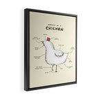 Anatomy of a Chicken Framed Canvas Print Gallery Image 2