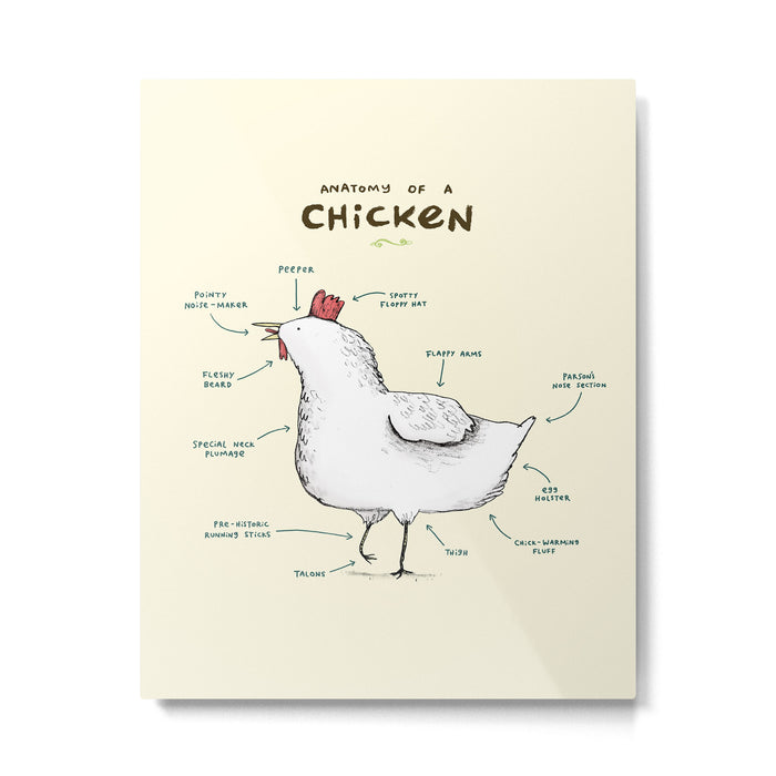 Anatomy of a Chicken Metal Print Gallery Image 1