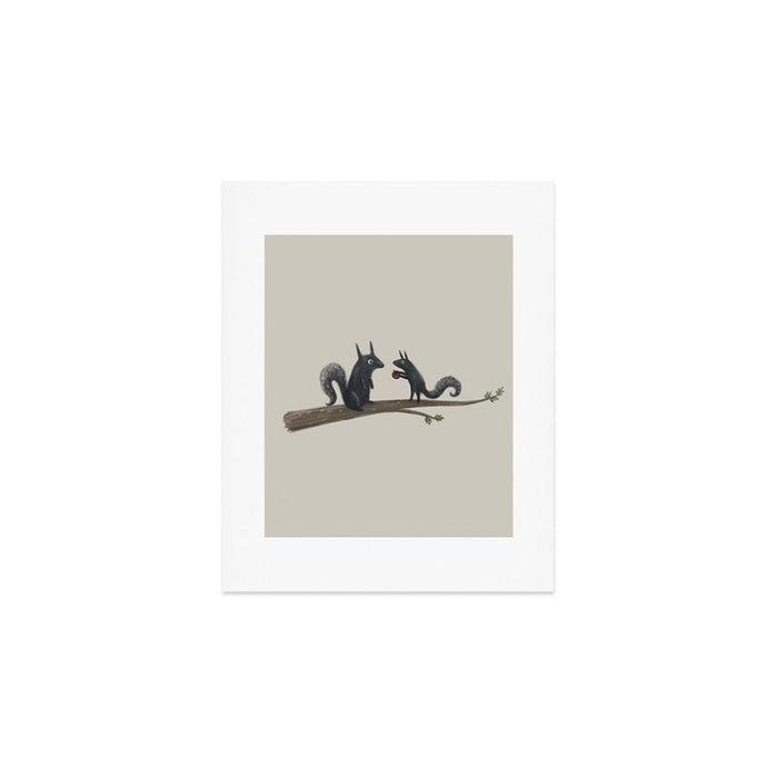 Autumn Squirrels Art Print Gallery Image 1