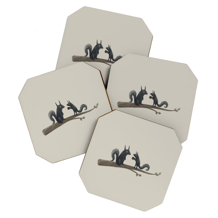Autumn Squirrels Coaster Gallery Image 1