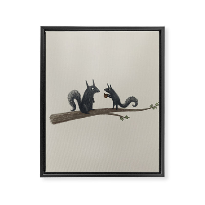 Autumn Squirrels Framed Canvas Print Gallery Image 8